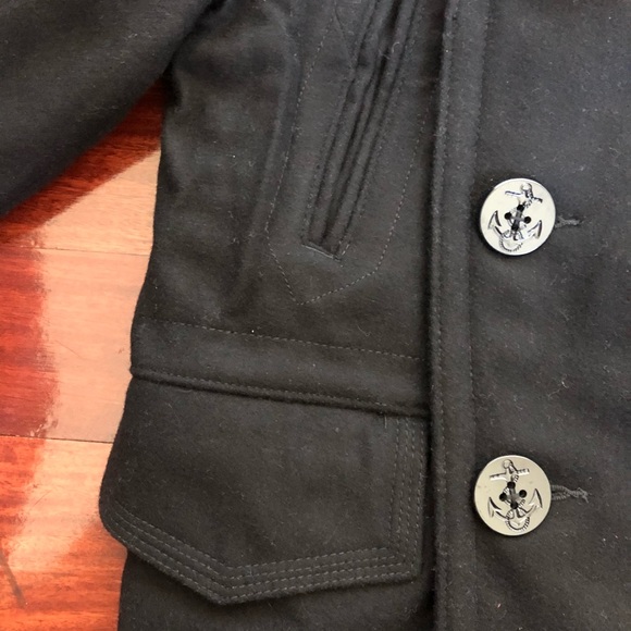 ❤️SOLD❤️ NWT Gap Kids Boys Navy Wool Peacoat 6-7 - Picture 5 of 6